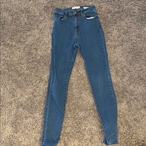 PacSun Super High Rise Jeggings in Dark Blue